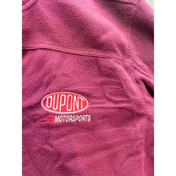 Nascar Pullover Red Sweater Dupont Motorsports Vintage L large 42/44 - Picture 2 of 5